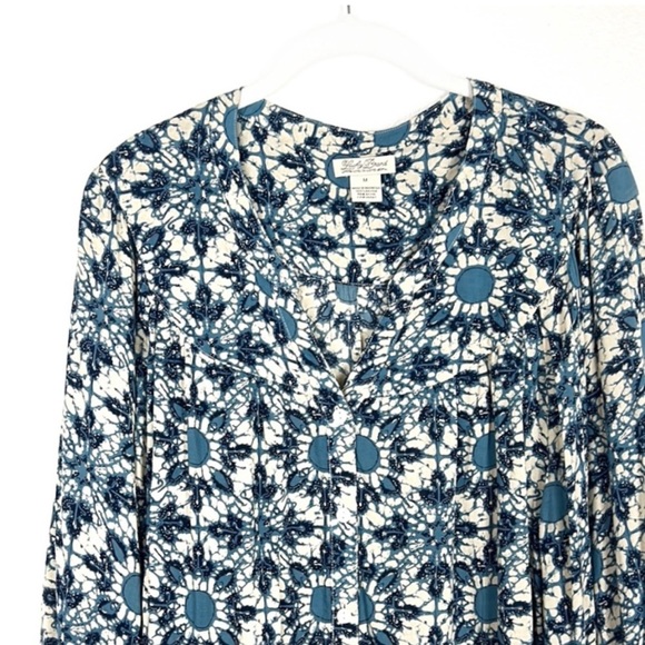 Lucky Brand Boho Billowy Button Up Blouse Medium - Picture 3 of 8